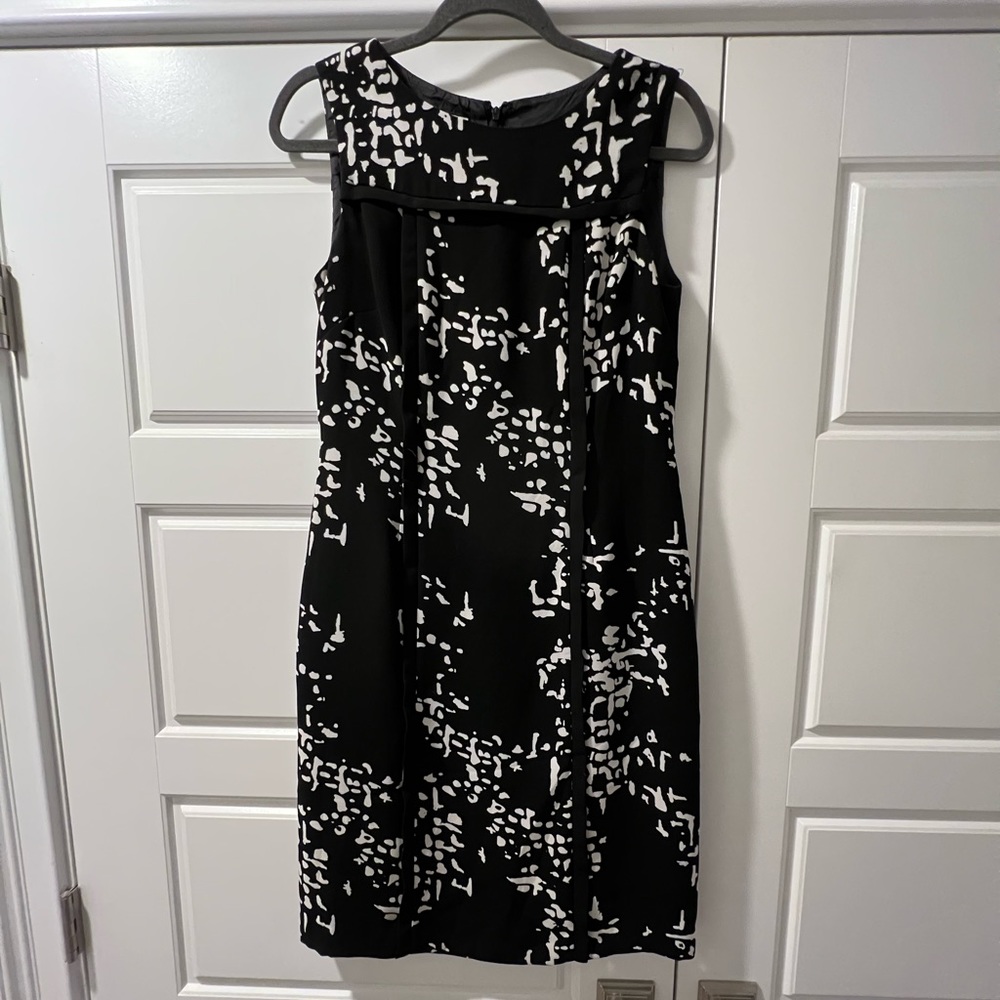 Black and white midi dress